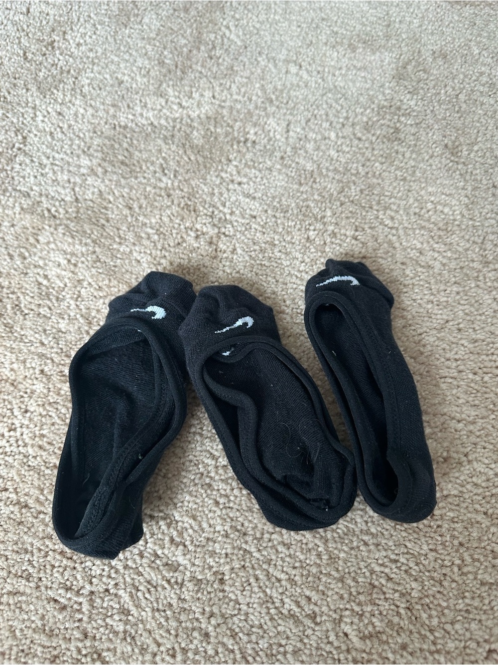 Nike Black Low-Cut No-Show Athletic Socks - 3 Pack